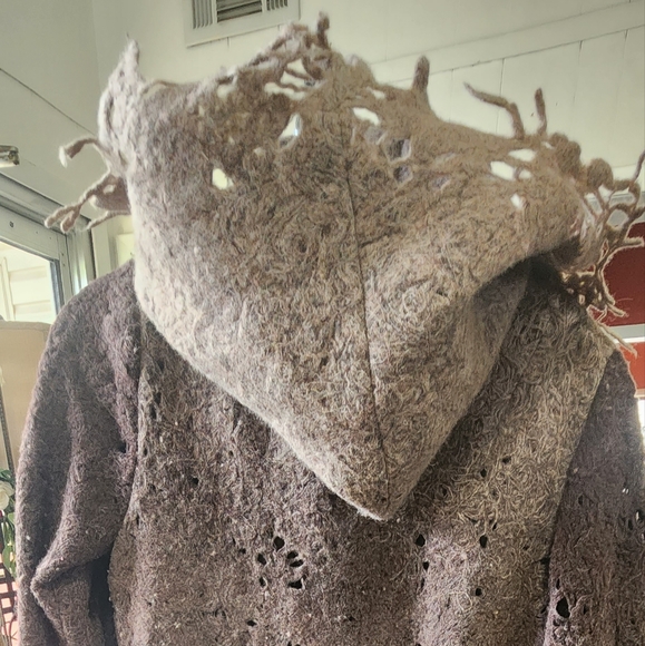 Casch by Gro Abrahamsson Long Coat Cloak Cosplay Boiled Wool Comiccon 42 - Picture 6 of 7